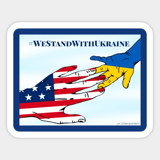 We stand with Ukraine usa Sticker